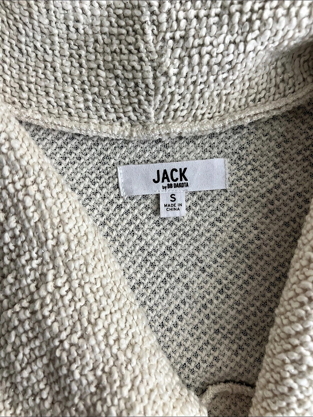 JACK by BB DAKOTA Open Front Knit Cardigan in White Size Small - Picture 2 of 9